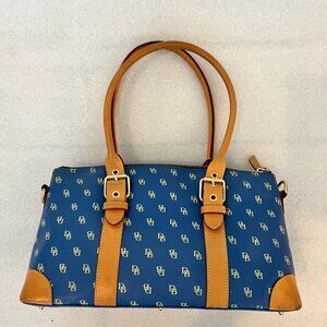 DOONEY AND BOURKE Blue/Tan Leather Satchel